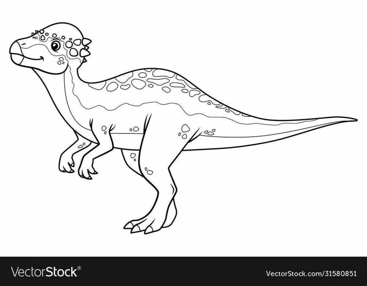 Beautiful pachycephalosaurus coloring page
