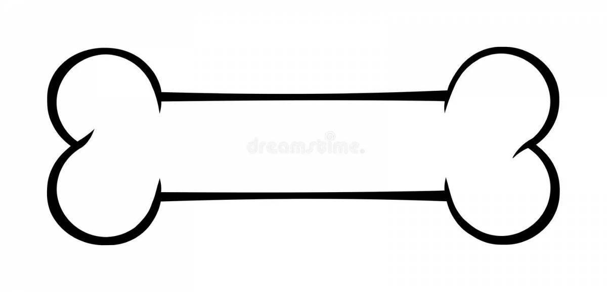 Creative bone coloring page