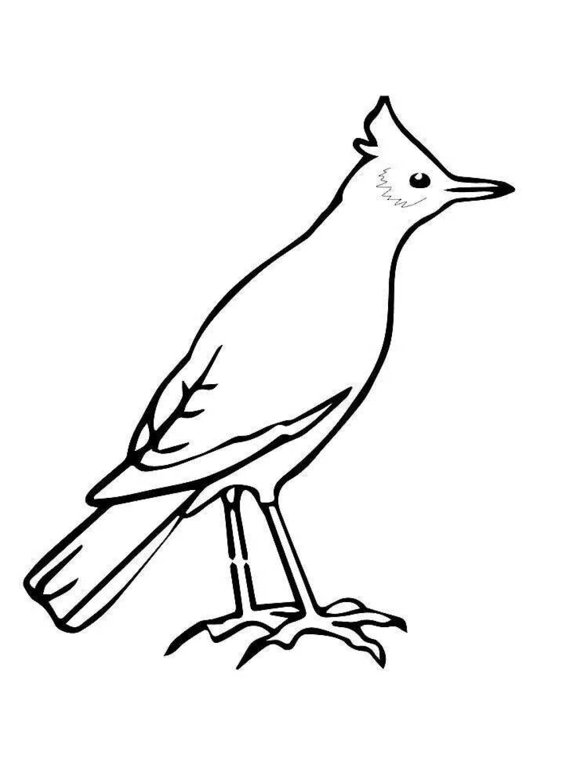 Adorable lark coloring page