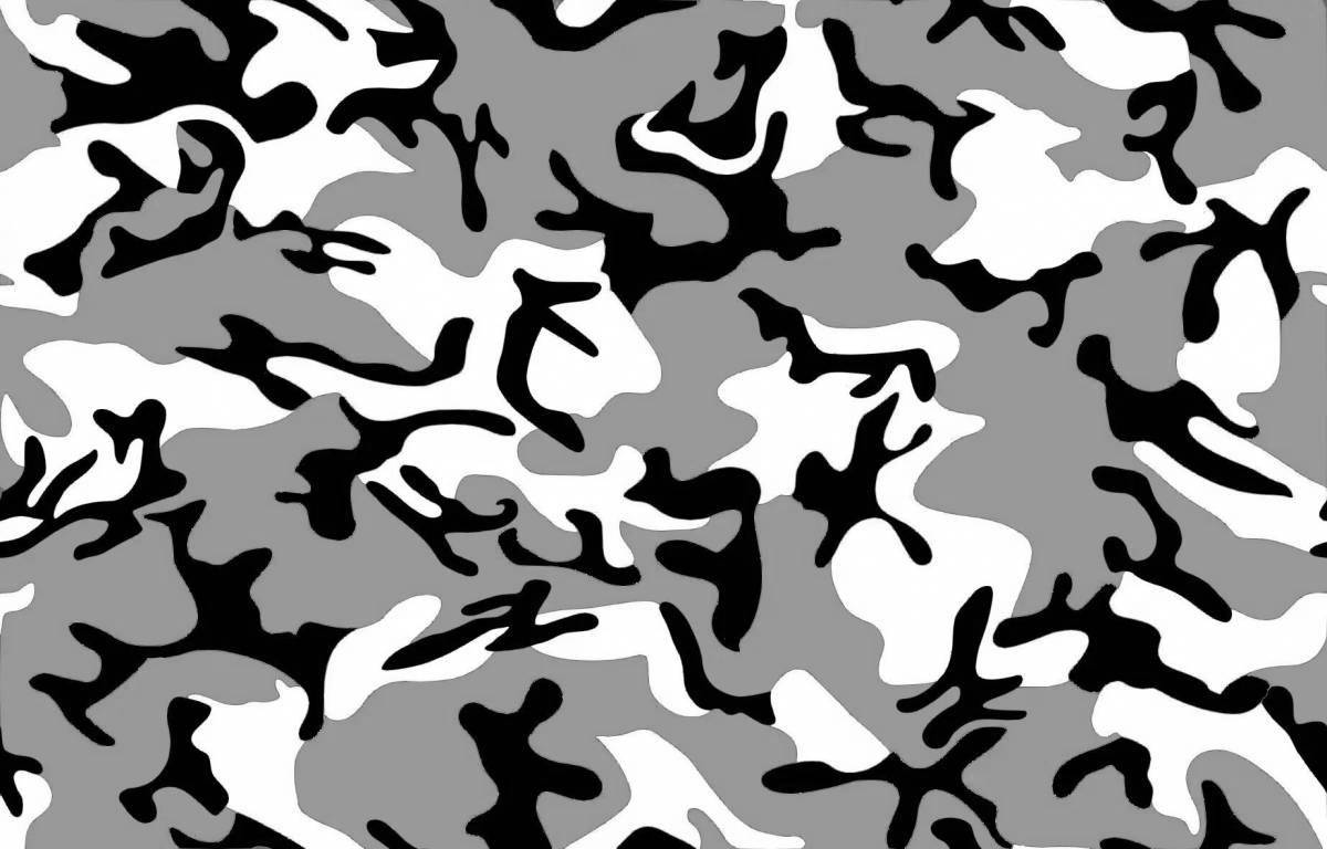 Exotic camouflage coloring page