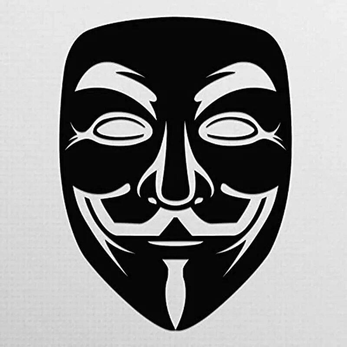 Маска изображения. Маска Пабло анонимус. Маска Анонимуса 2д. Черно-белая маска. Раскрашивание маски Анонимуса.
