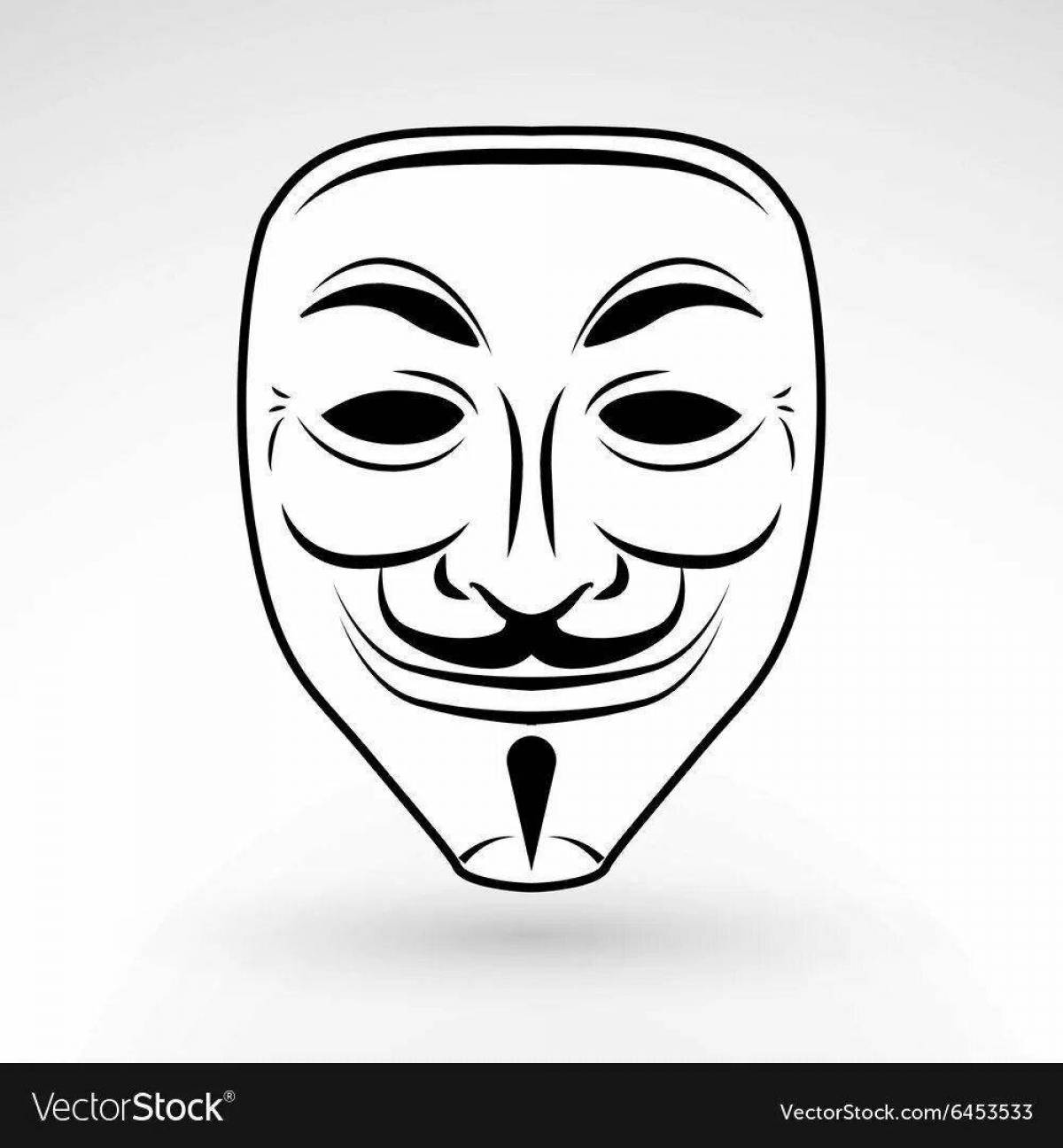 Изысканная идея раскраски анонимной маски