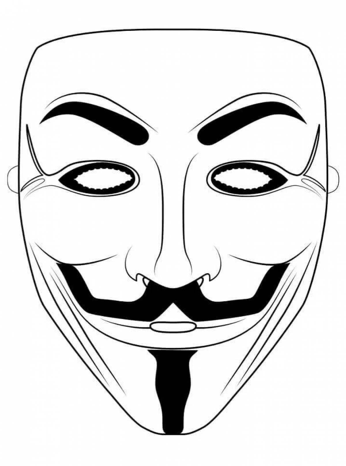 Stylish anonymous mask coloring idea