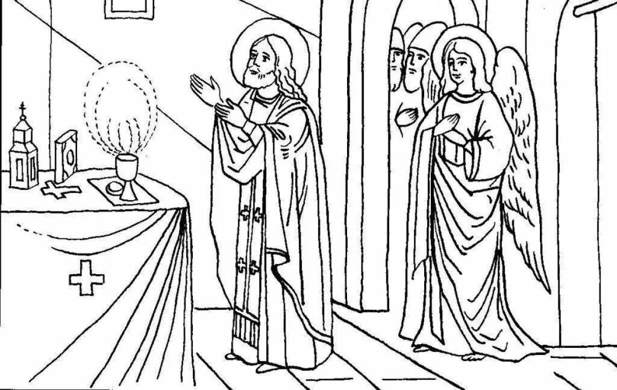 Раскраска Раскраска славный серафим саровский