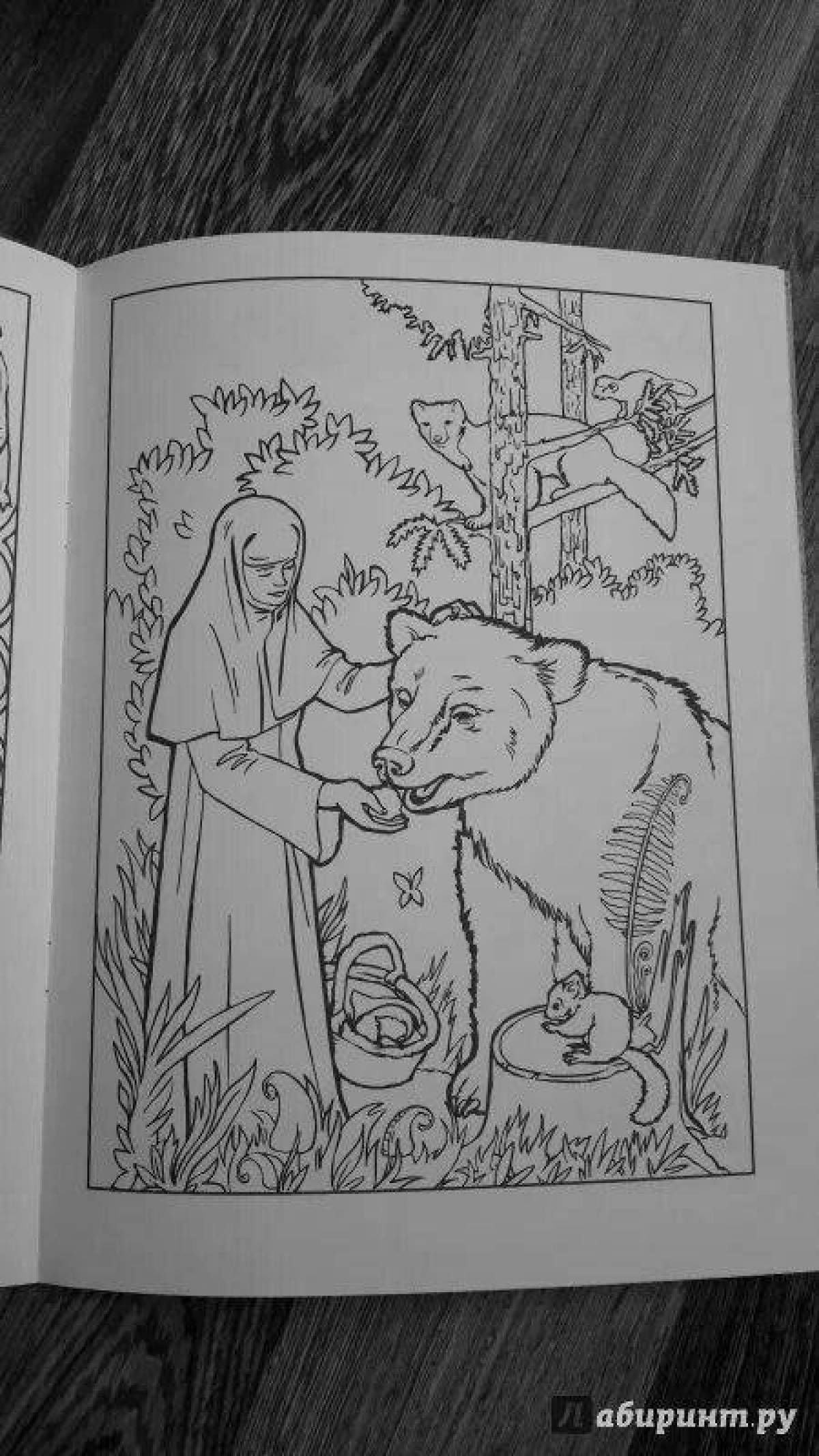 Coloring book brilliant Seraphim of Sarov
