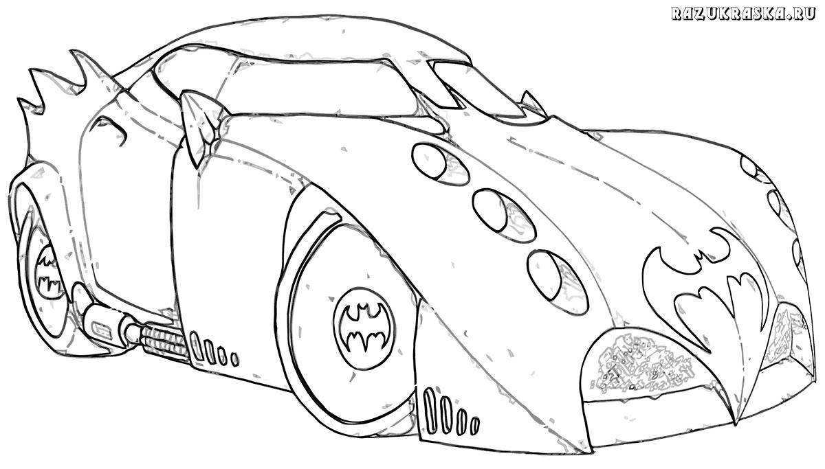 Cute car eater coloring page