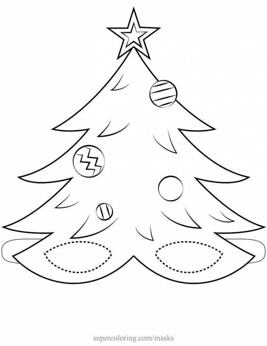 Coloring Pages Christmas tree pattern (45 pcs) - download or print for ...