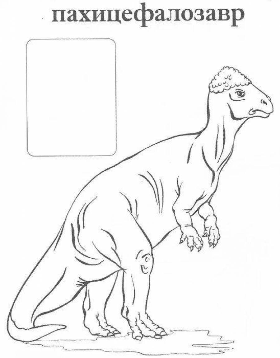 Пахицефалозавр раскраска