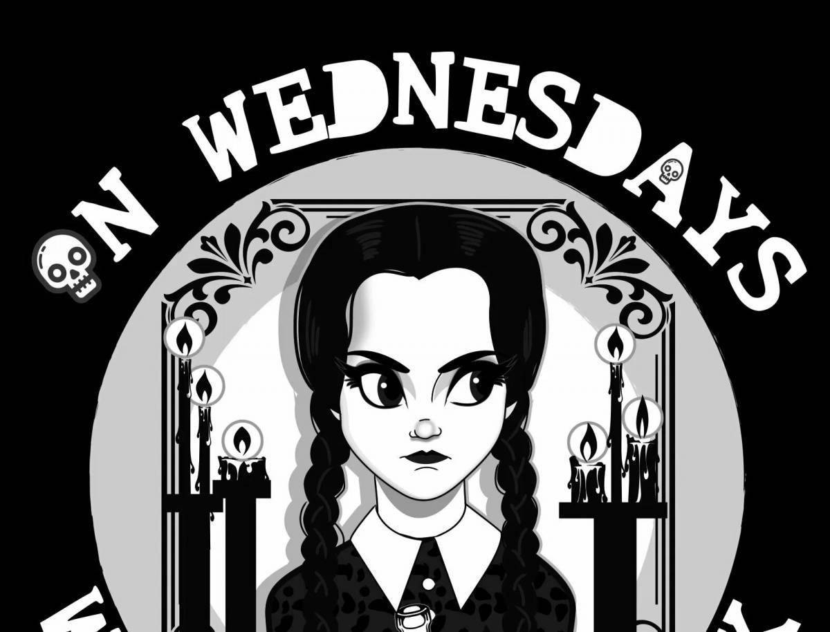 Уэнсдей картинки раскраски