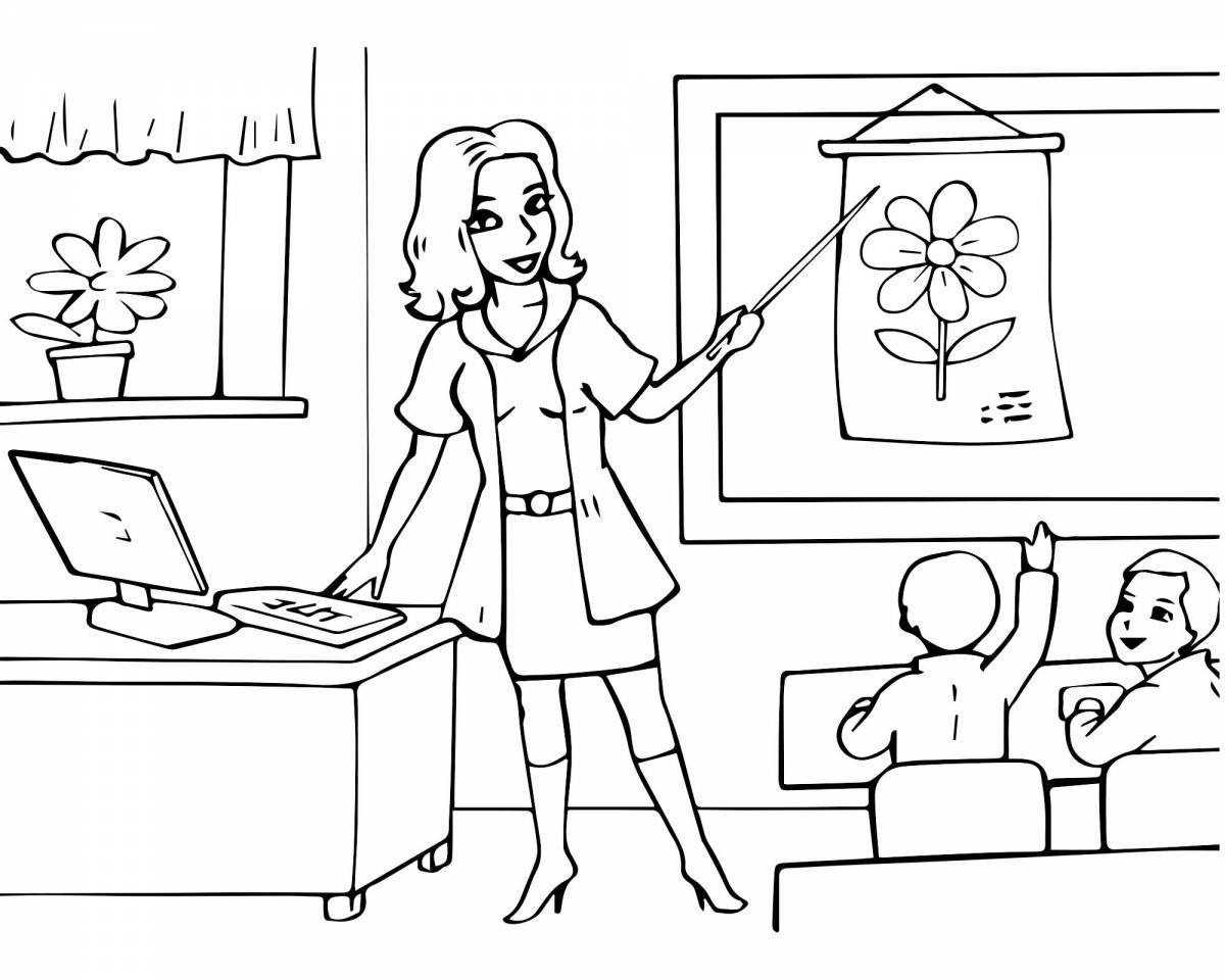 Available teacher coloring page