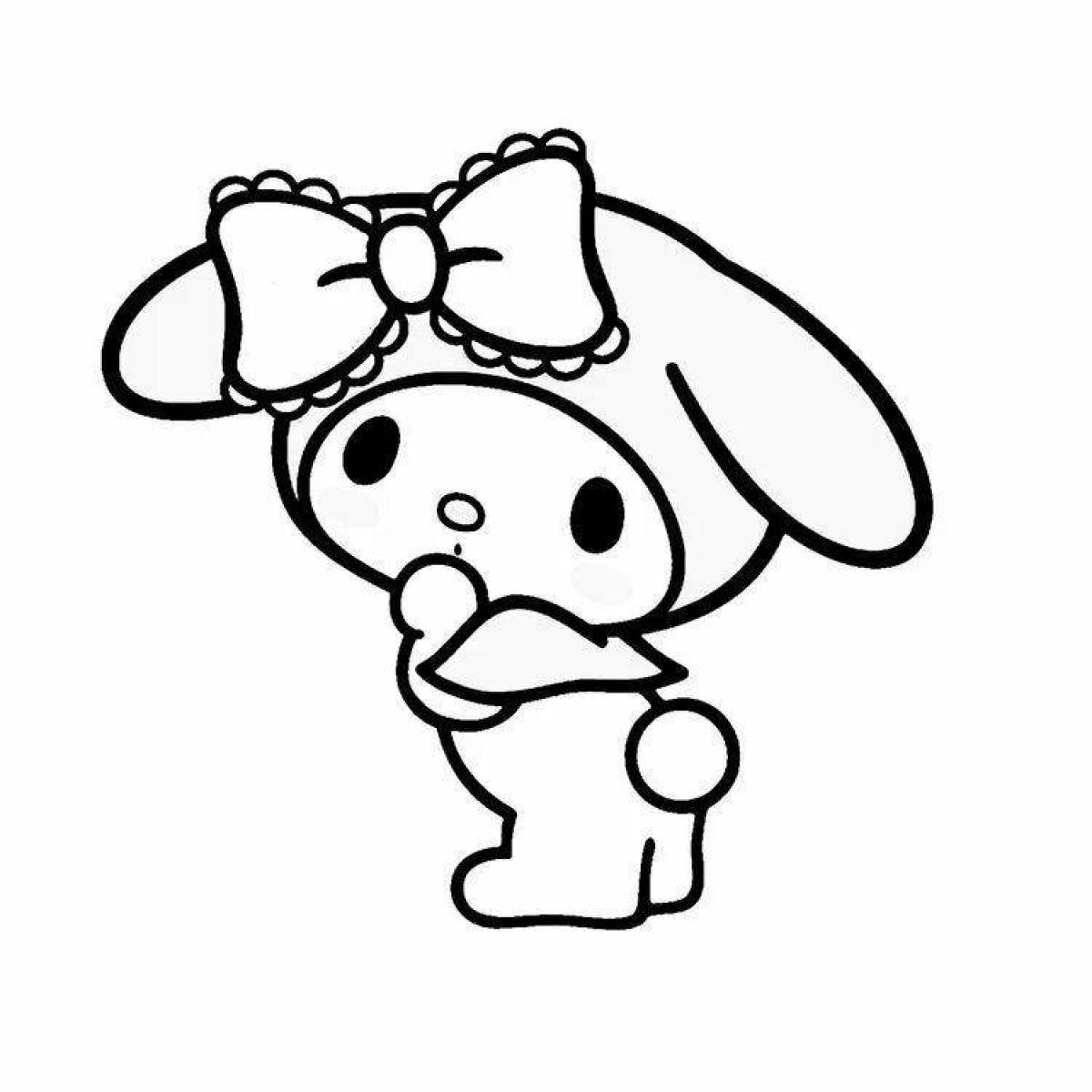 Exquisite my melody coloring page