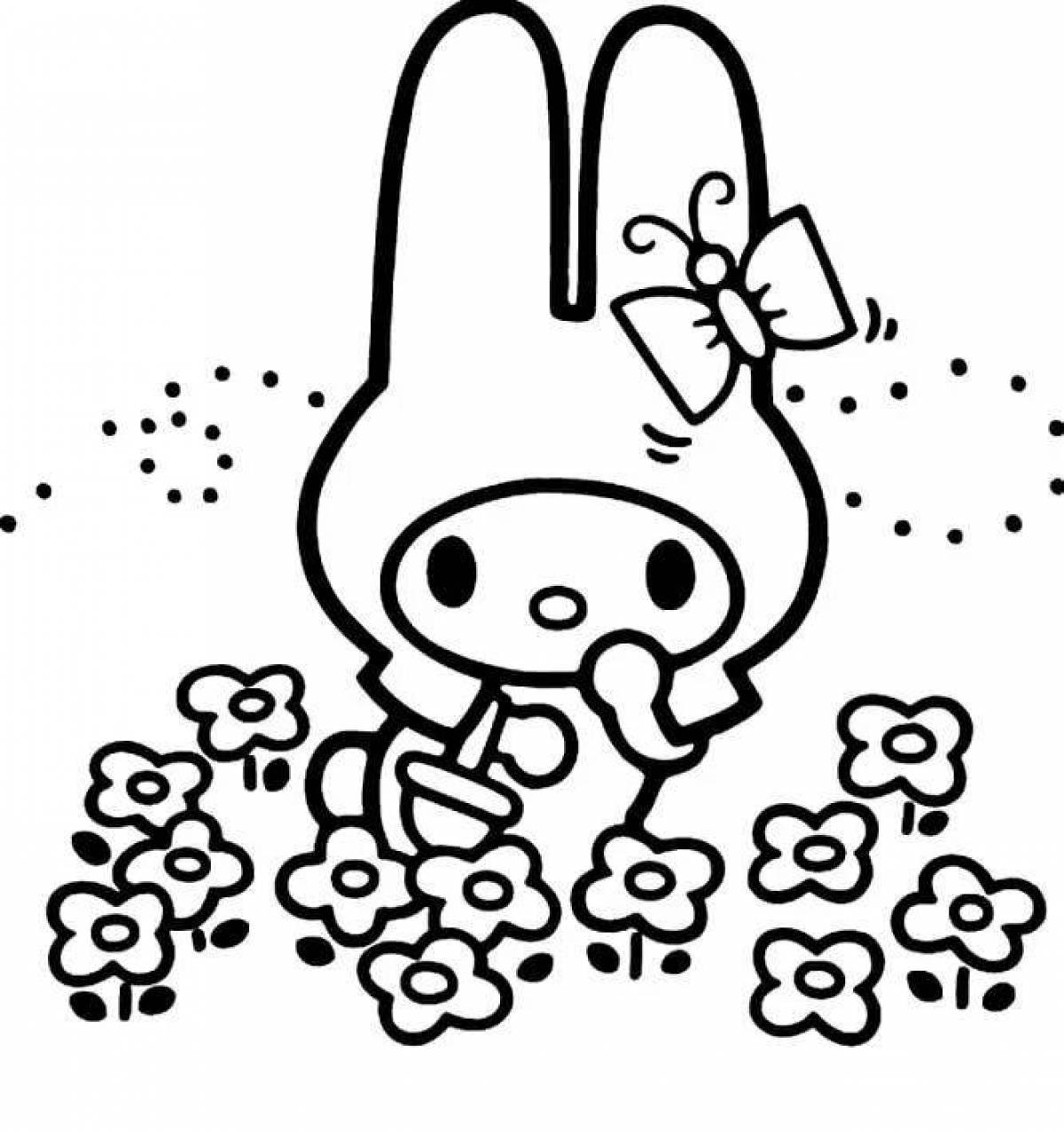Shining My Melody Coloring Page