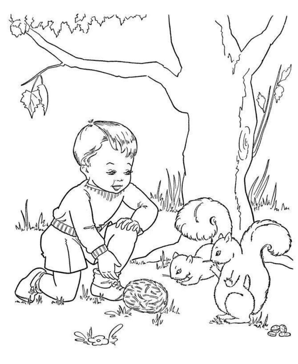 Exciting nature protection coloring book