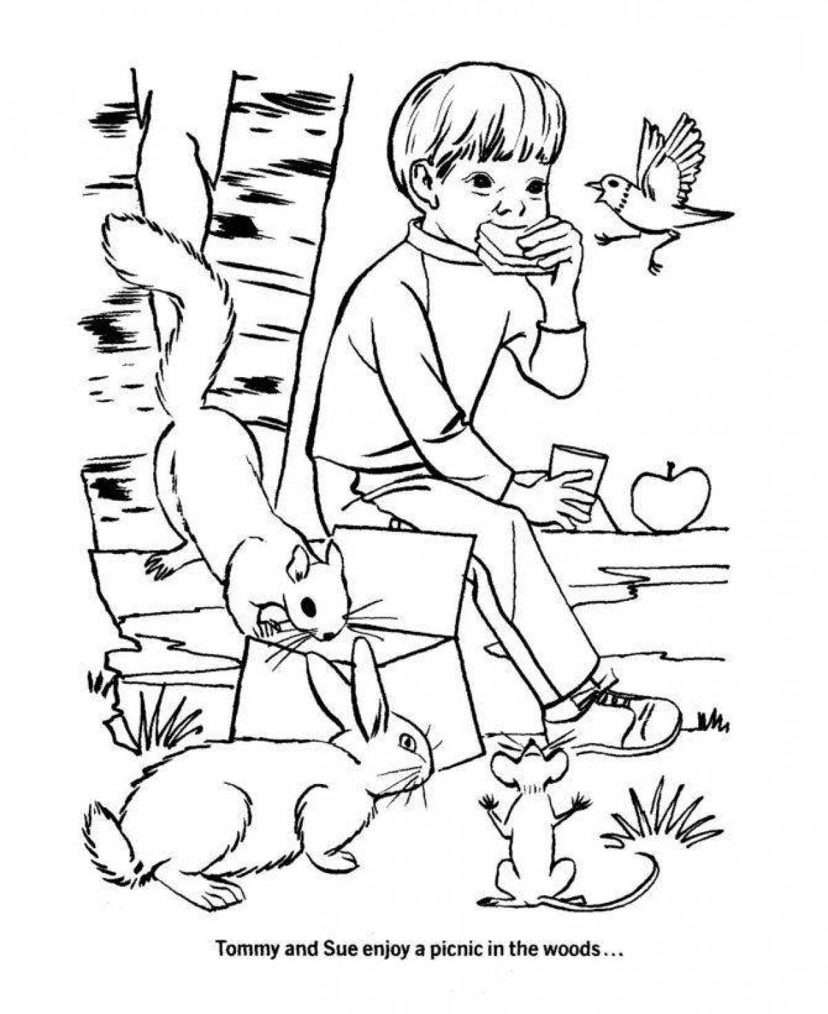 Coloring page magnanimous protection of nature