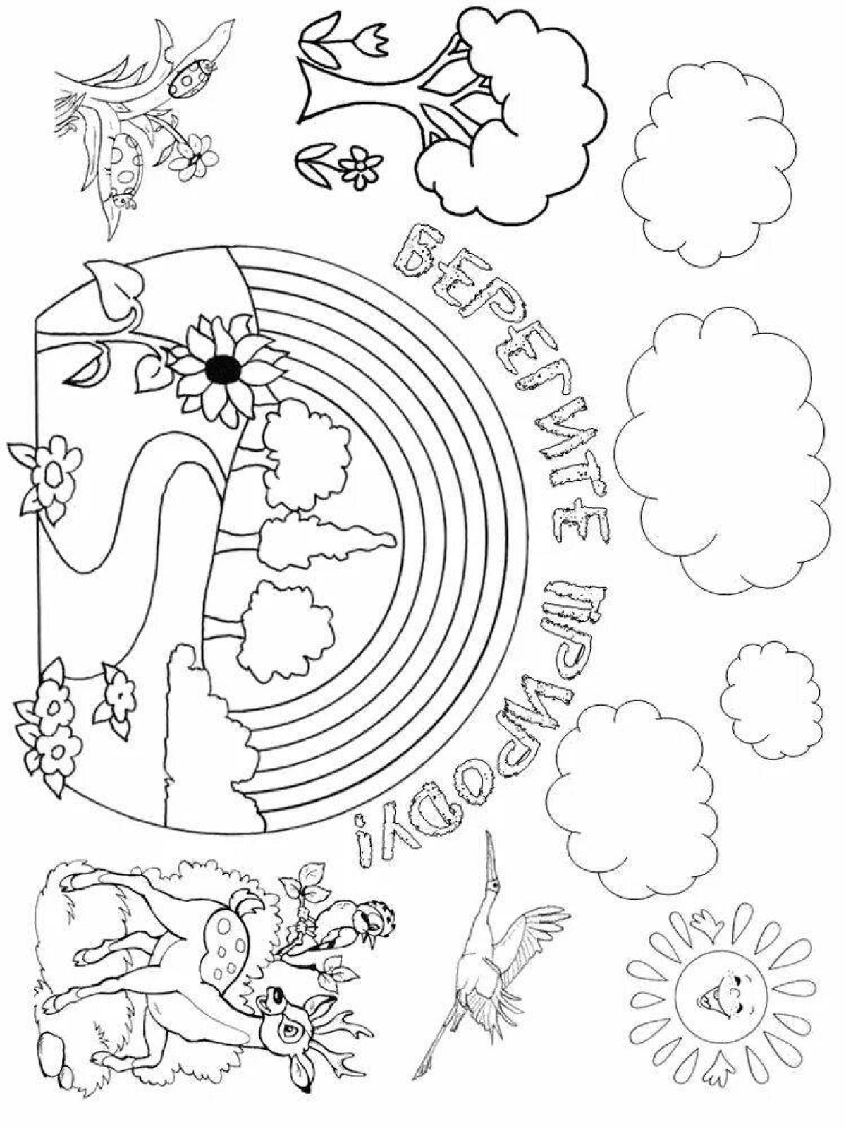 Coloring page glorious protection of nature