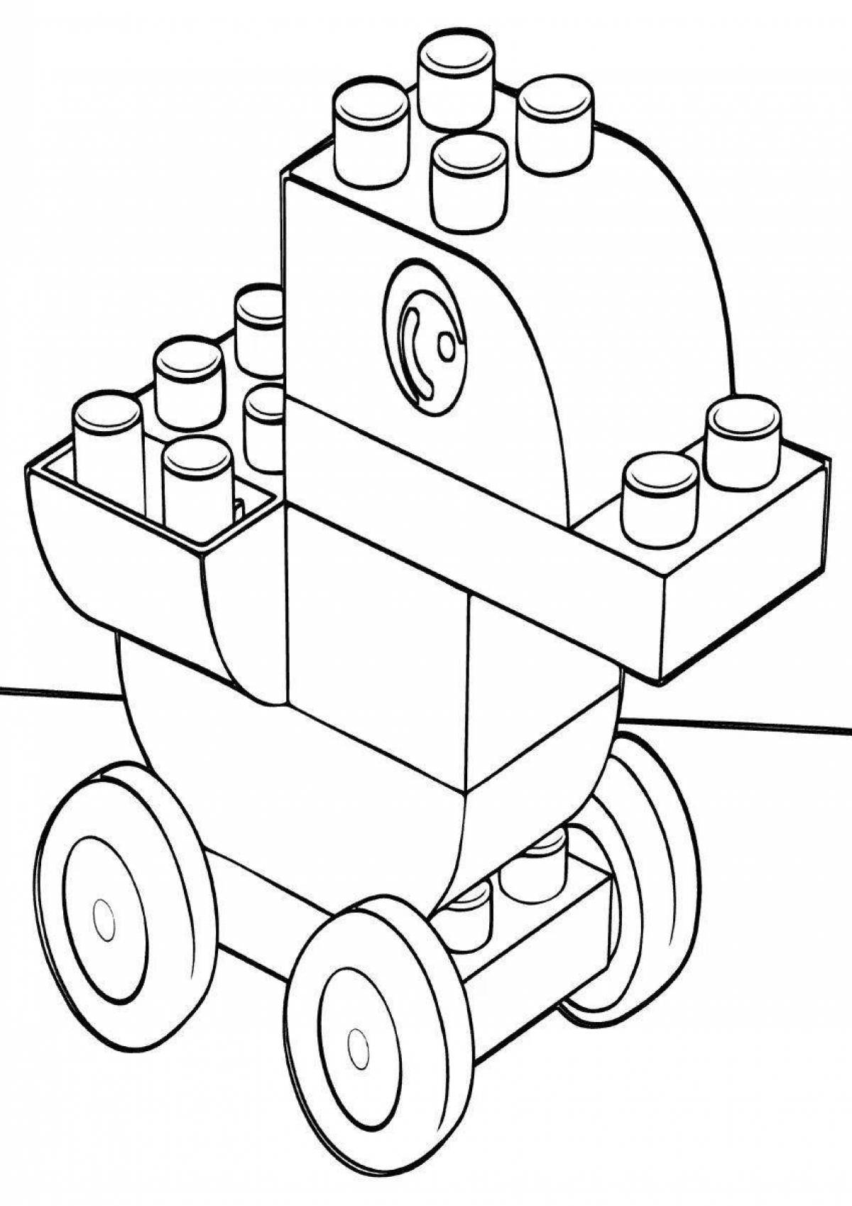 Amazing lego hollow coloring page