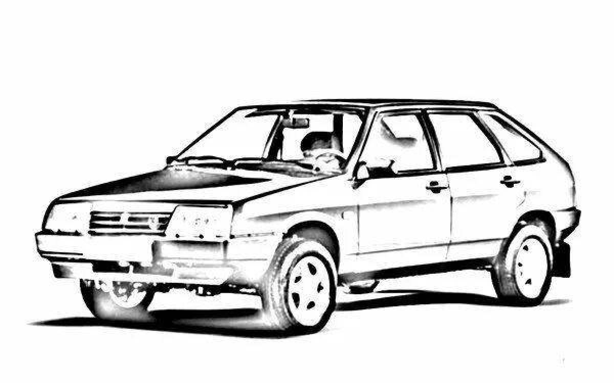 Alluring vaz 2109 coloring book