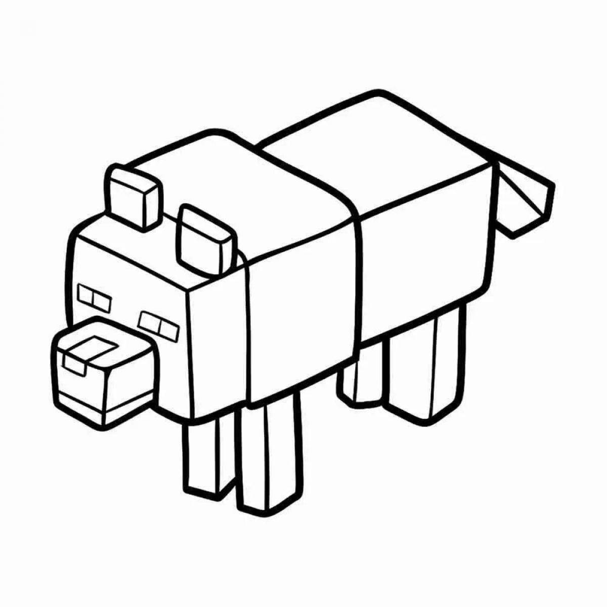 Humorous minecraft mob coloring pages