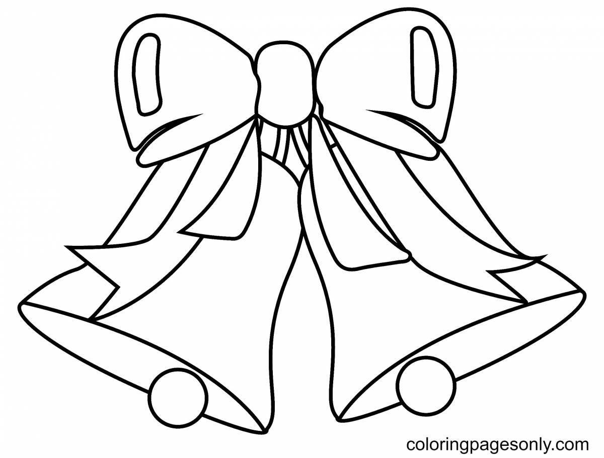 Coloring page holiday school bell