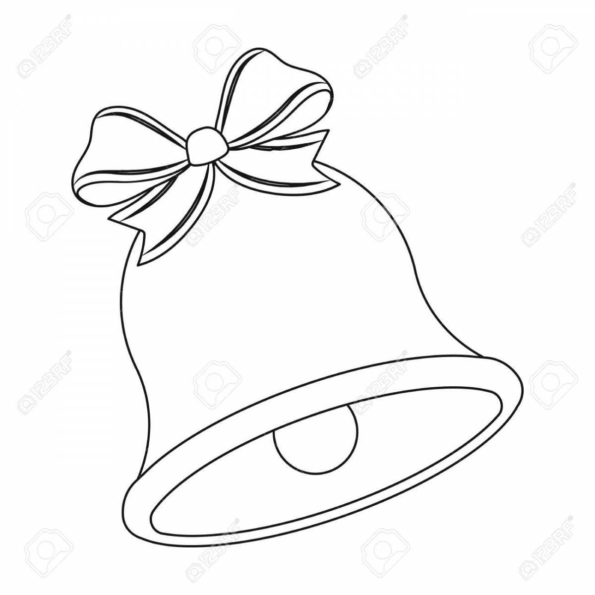 Coloring page shiny school bell