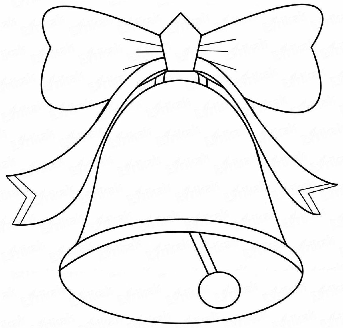 Coloring page violent school bell
