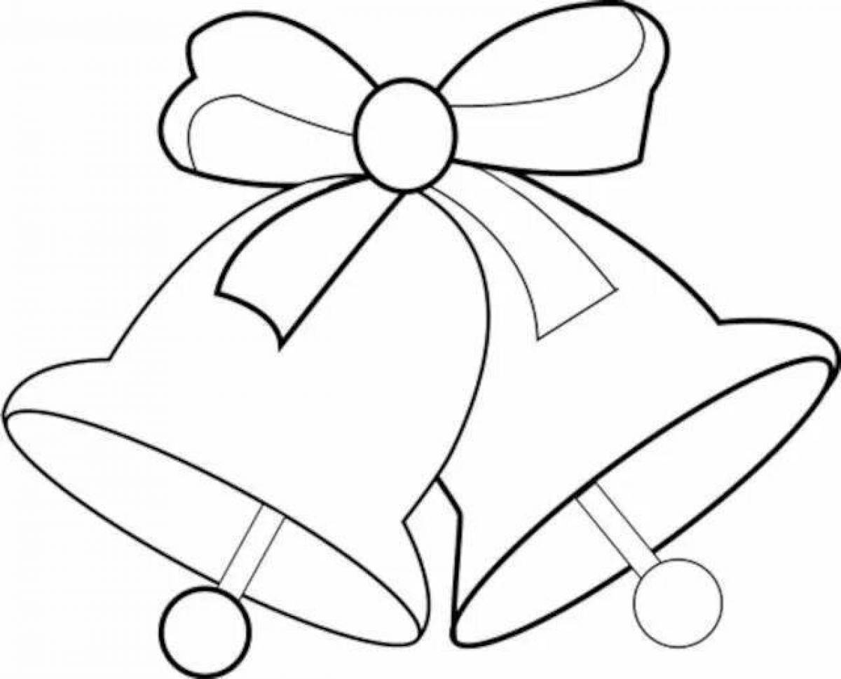 Coloring page funny school bell