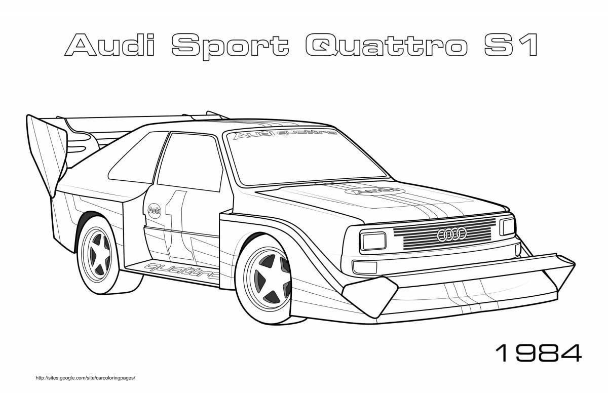 Exquisite car tuning coloring page