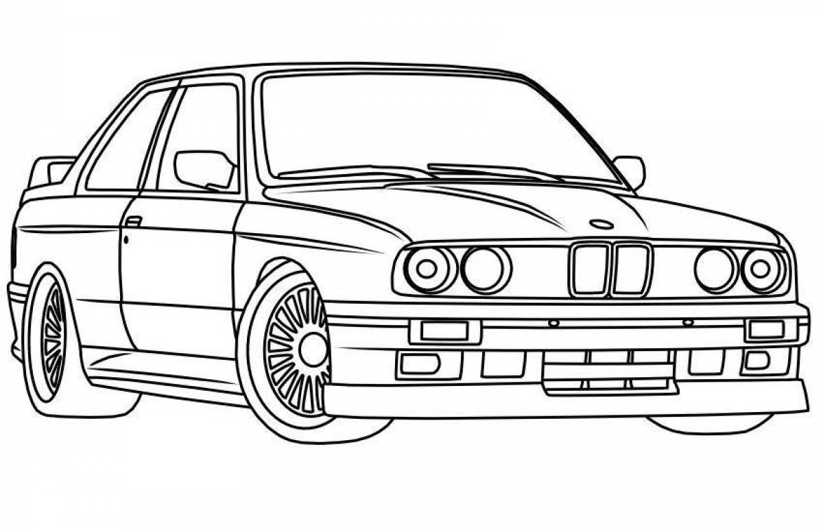 Luxury car tuning coloring book