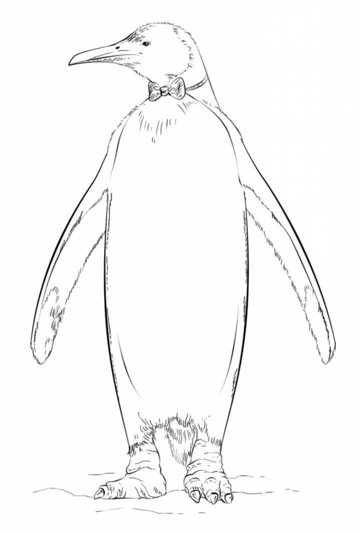Восхитительная страница раскраски императорских пингвинов