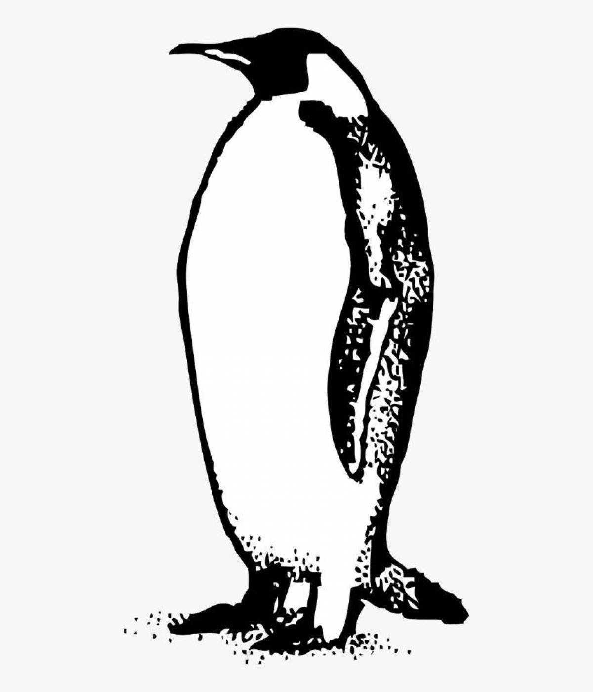 Интригующий императорский пингвин раскраска
