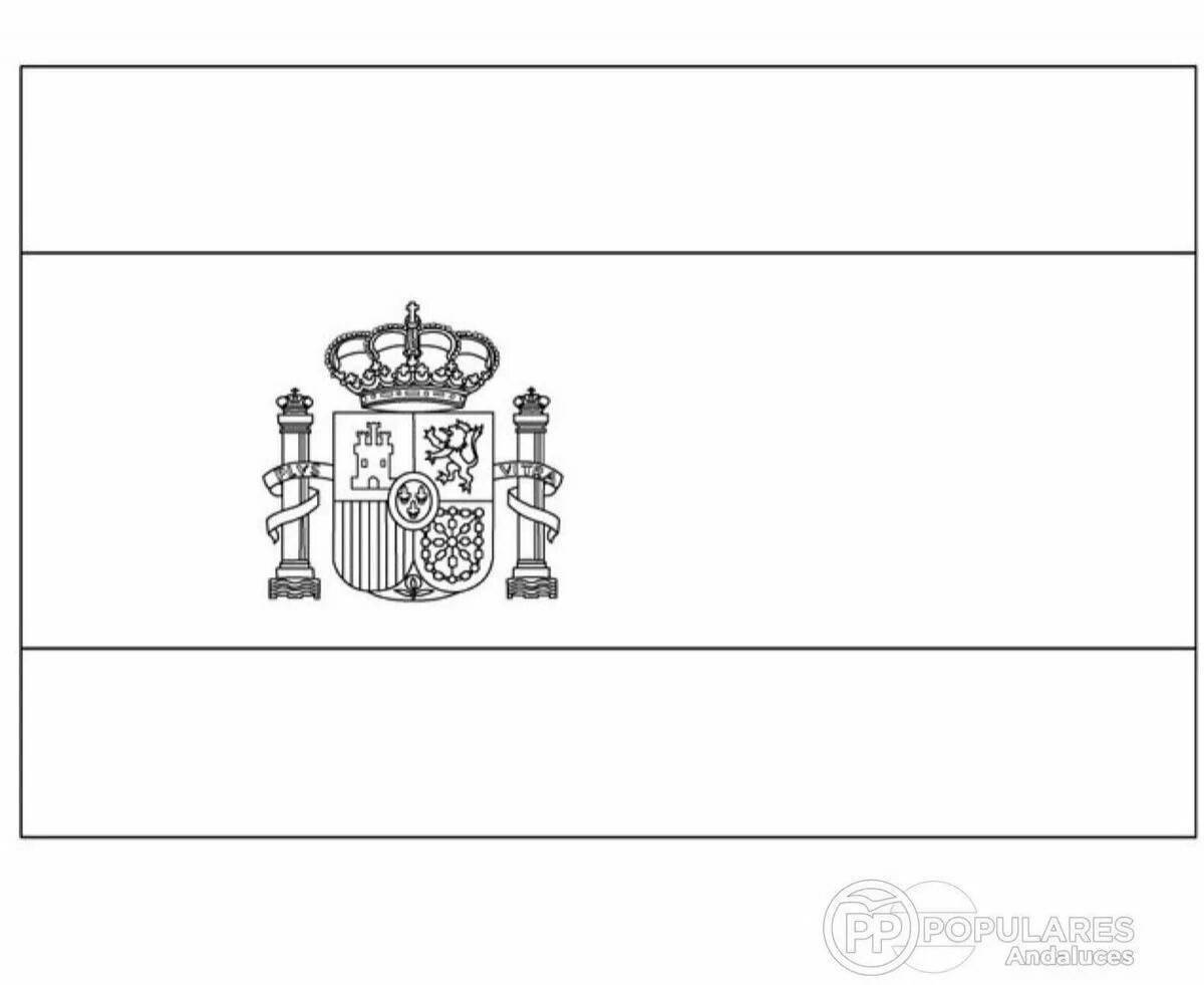 Coloring page bold spain flag