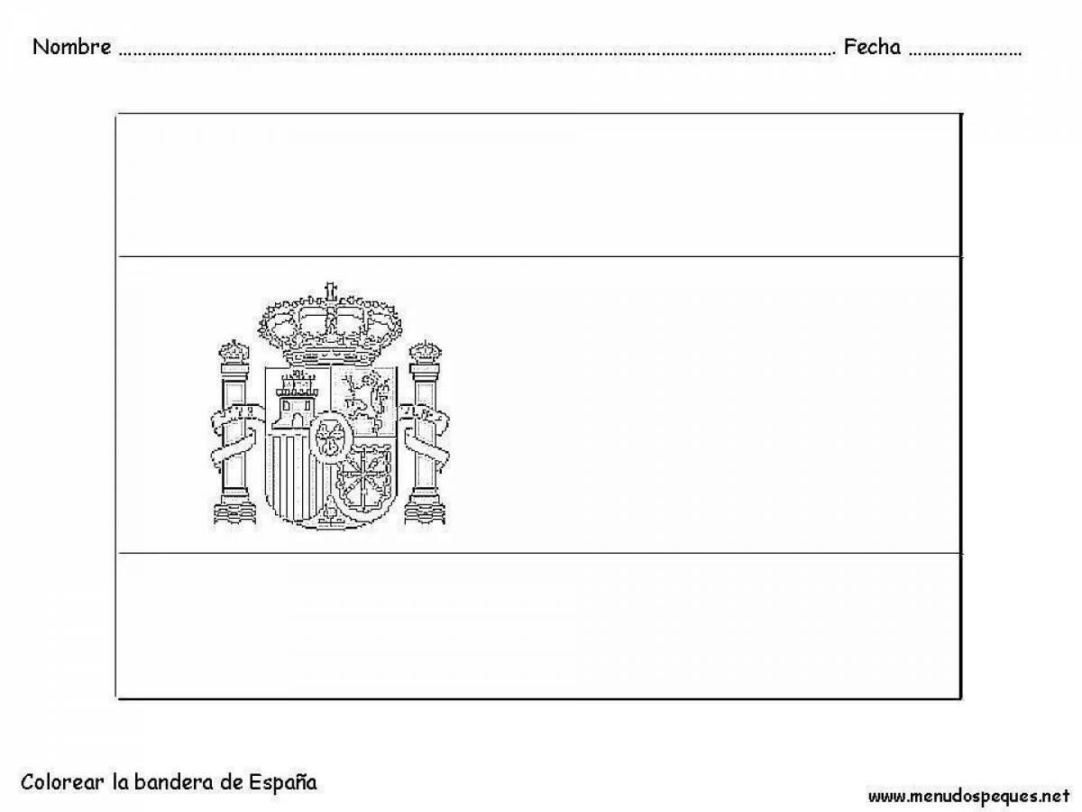 Spain flag coloring page