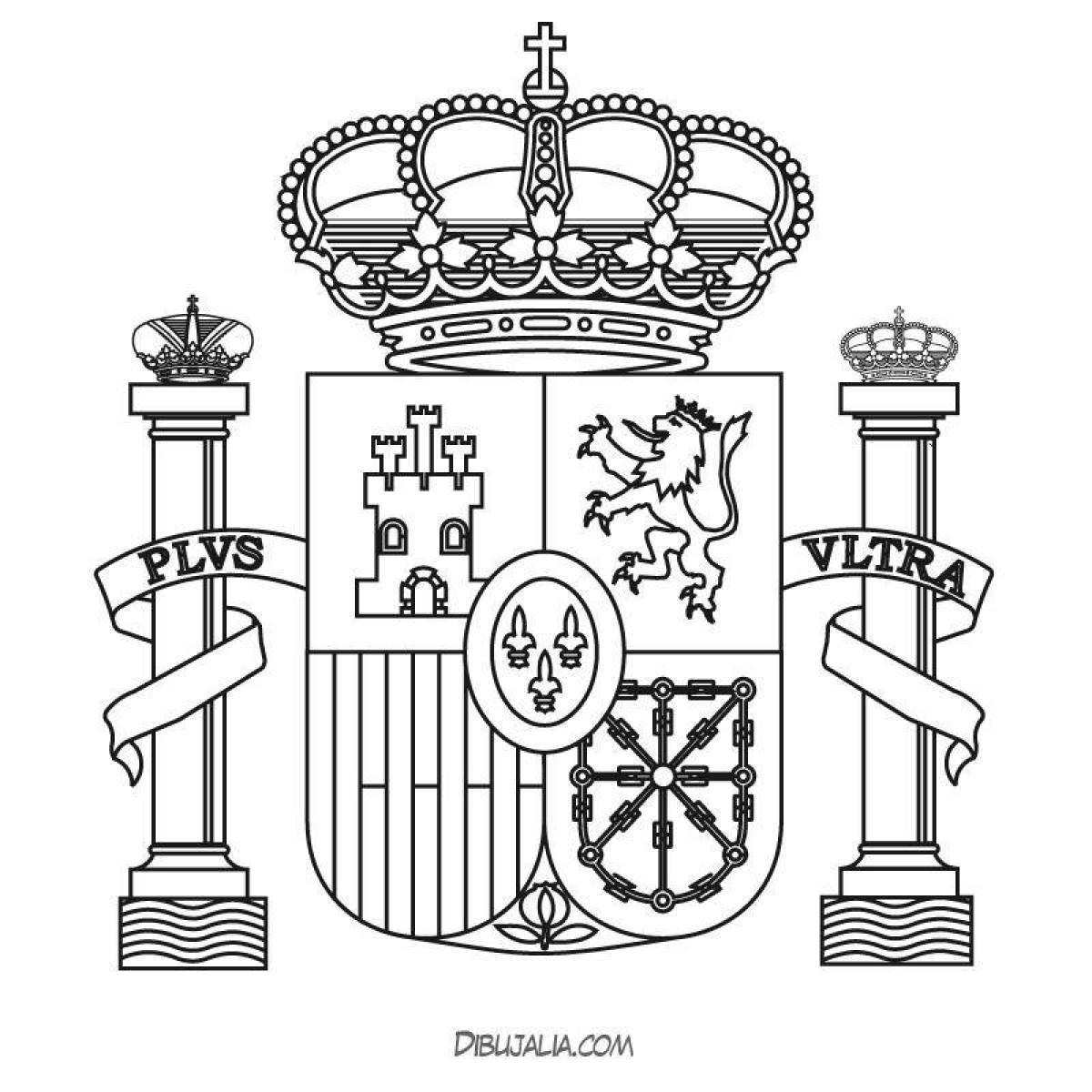 Sweet spain flag coloring page