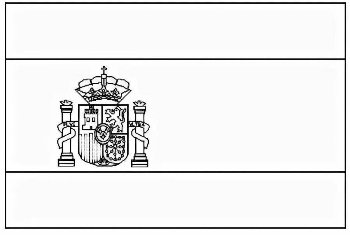 Coloring page flag of glorious spain