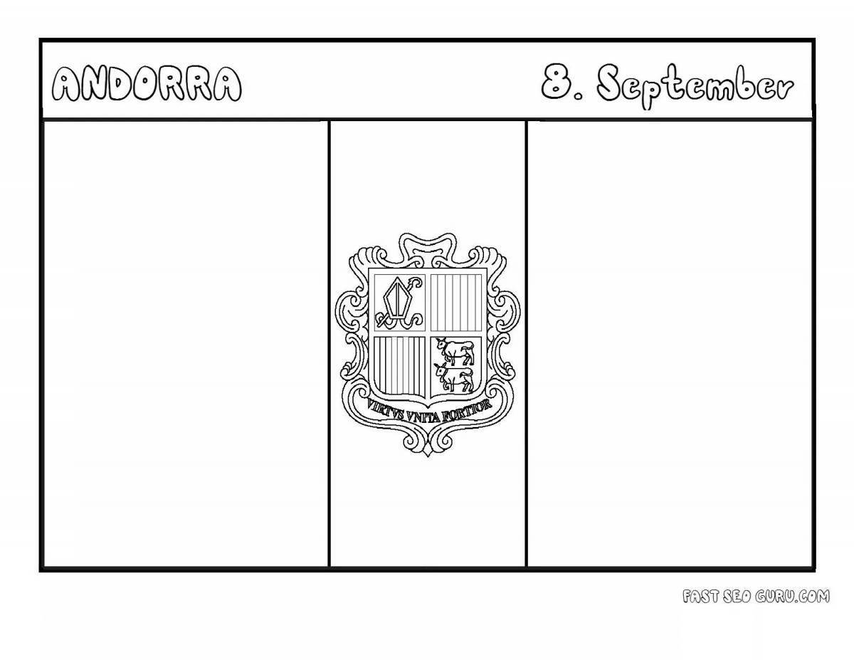 Awesome spain flag coloring page