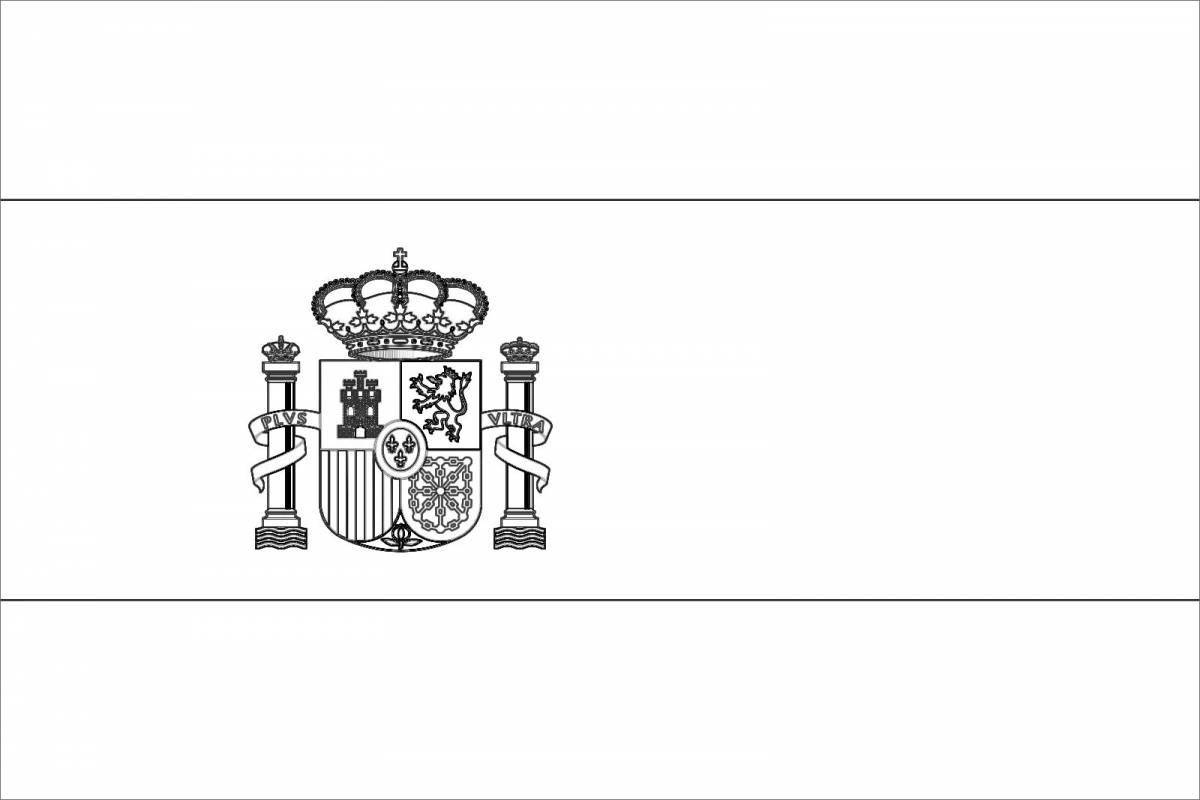 Spain shiny flag coloring page
