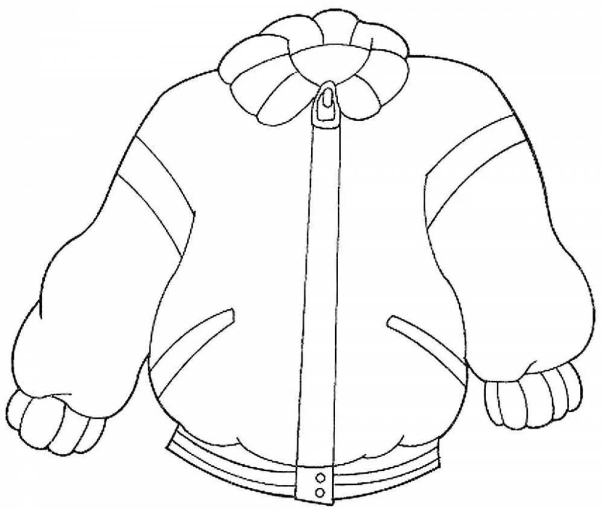 Fun jacket coloring for kids