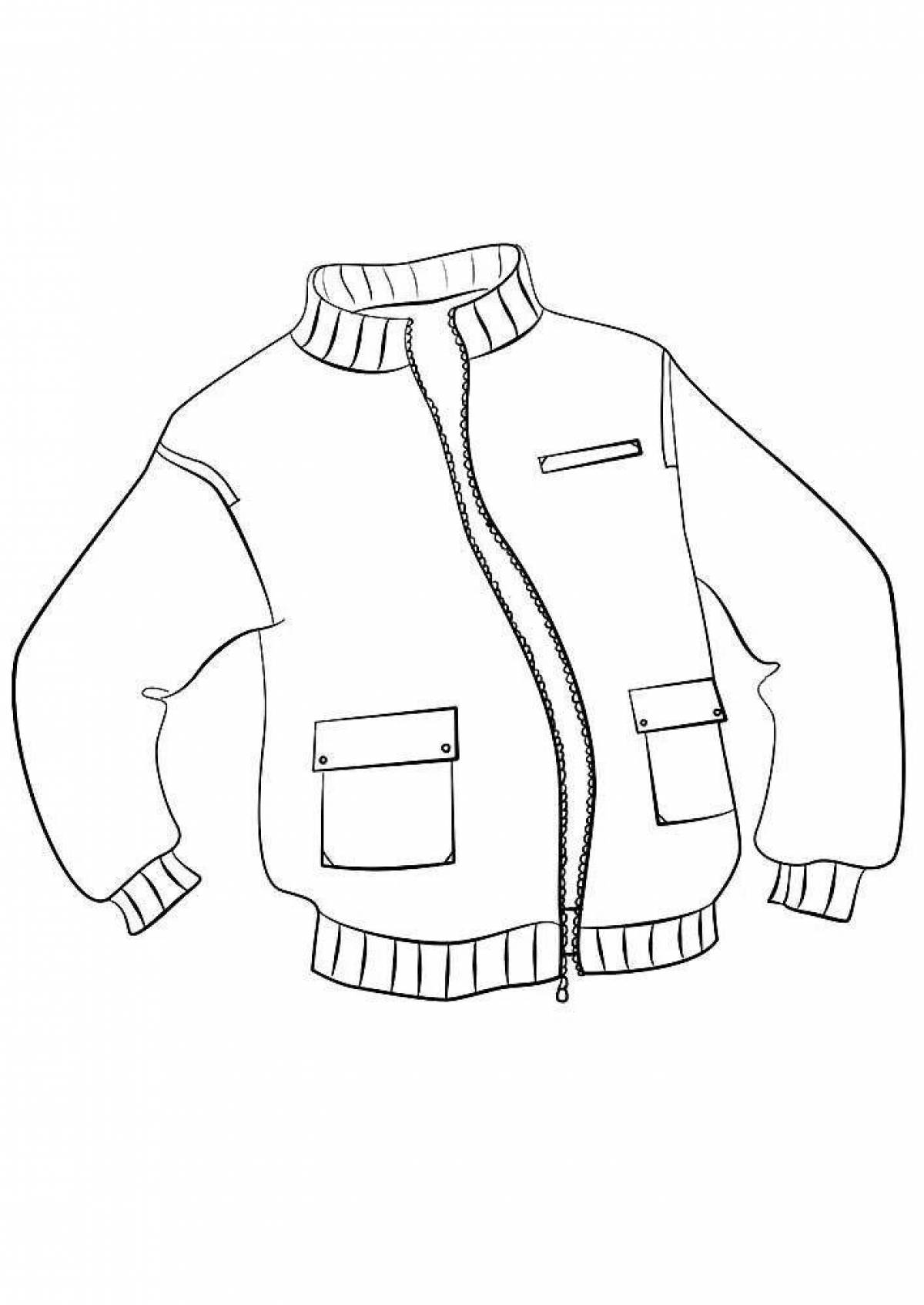 Fun jacket coloring for kids