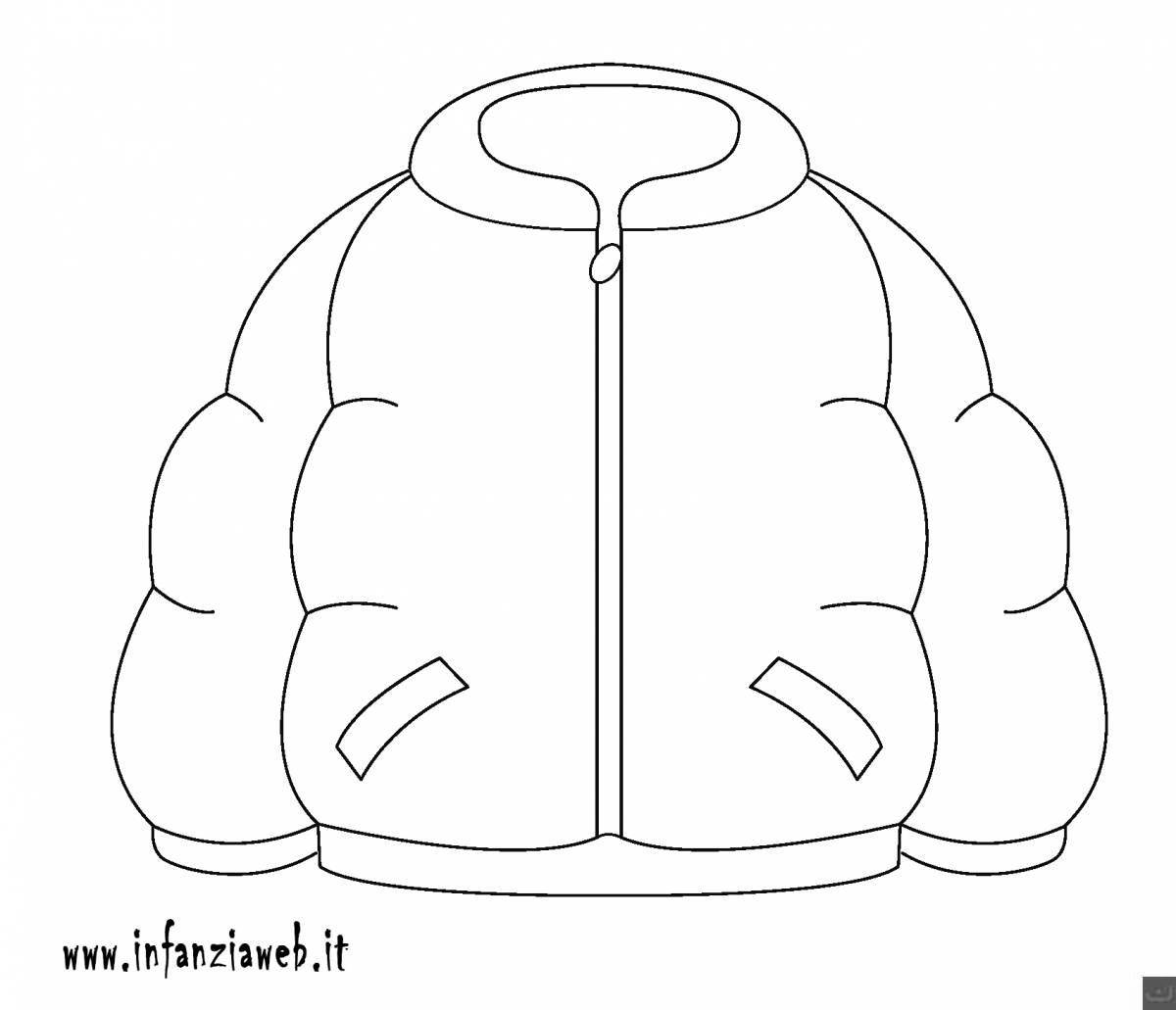 Amazing jacket coloring page for kids