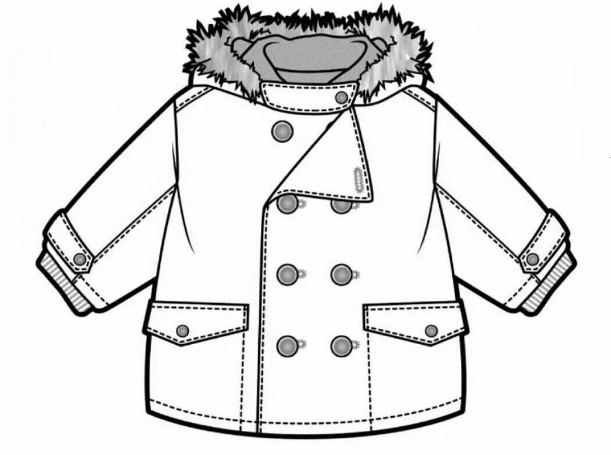 Модная куртка-раскраска для детей