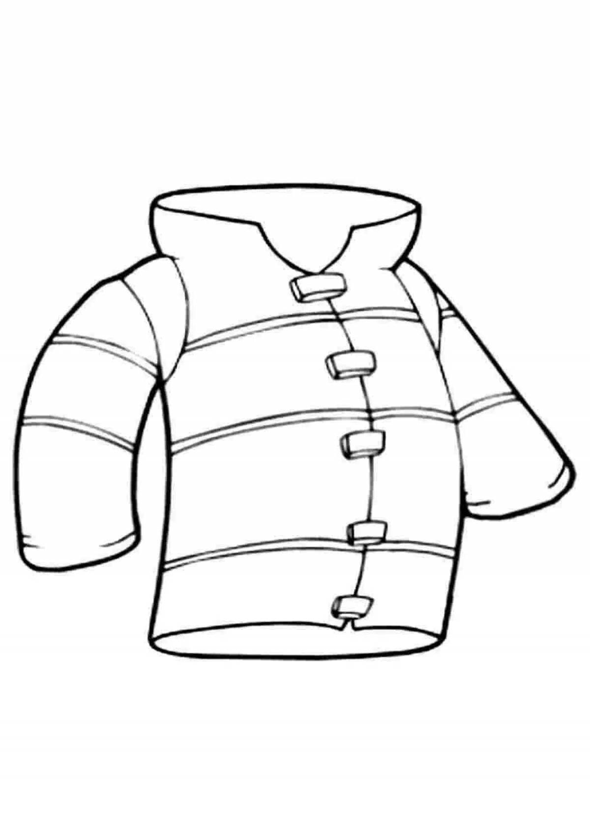 Жирная куртка-раскраска для детей