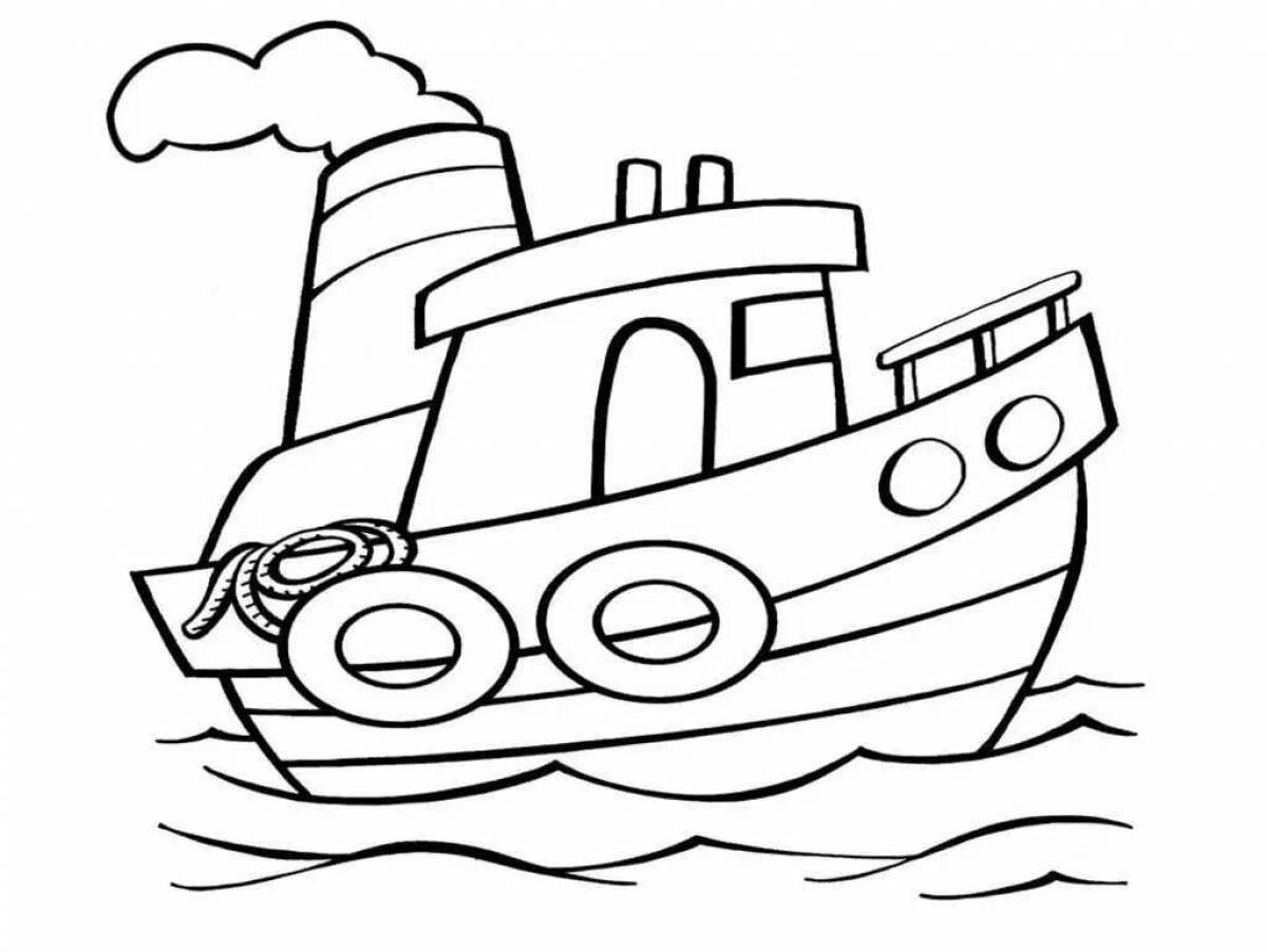 Sailboat coloring page for babies