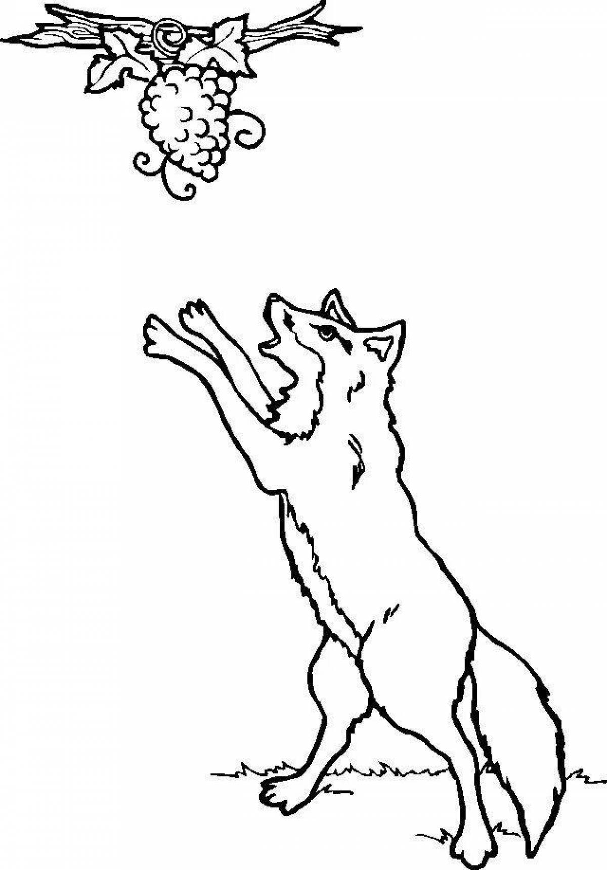 Crow and Fox coloring page