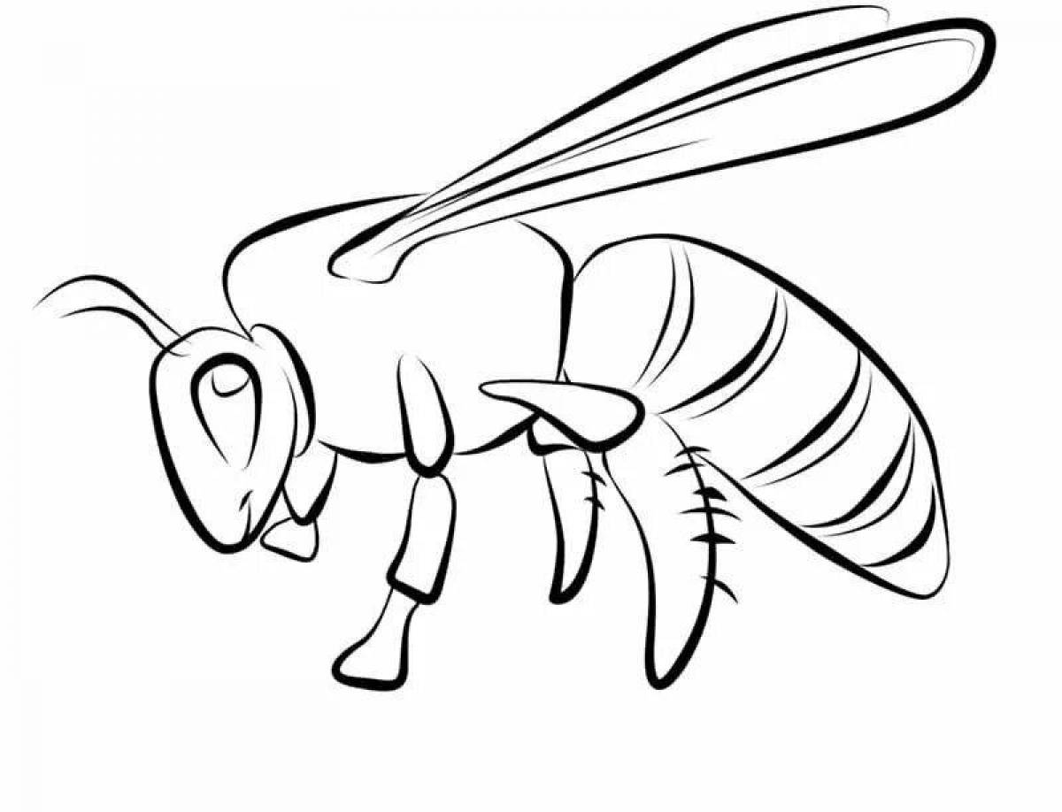 Creative wasp coloring book for kids