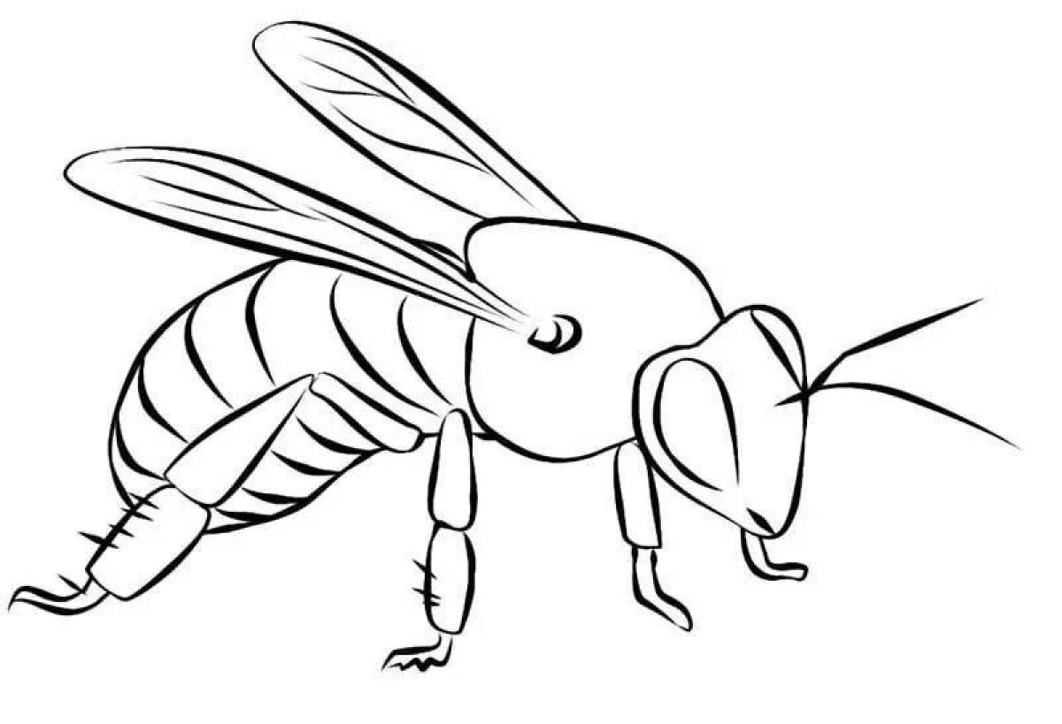 Сказочная оса-раскраска для детей