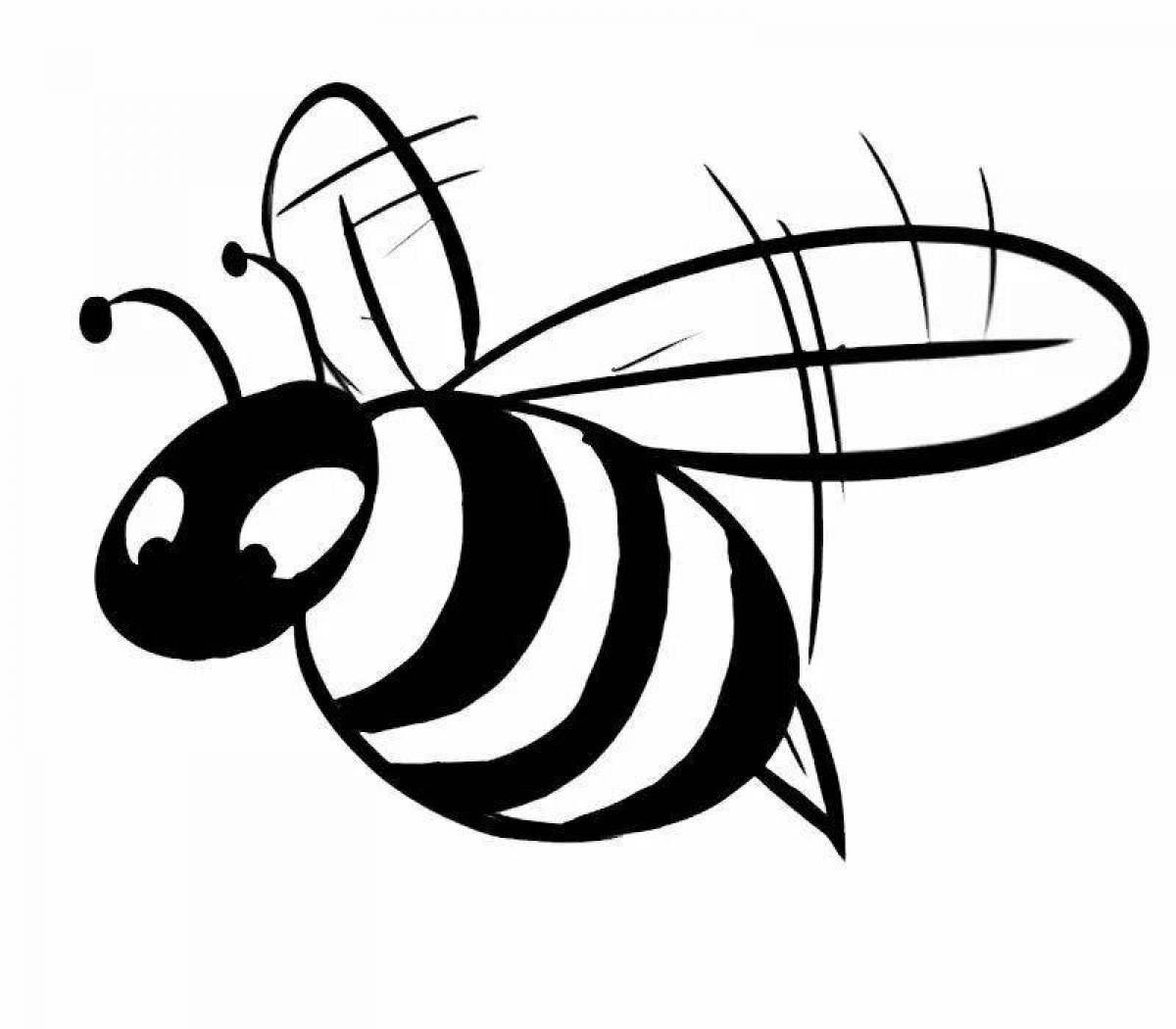 Выдающаяся страница раскраски осы для детей