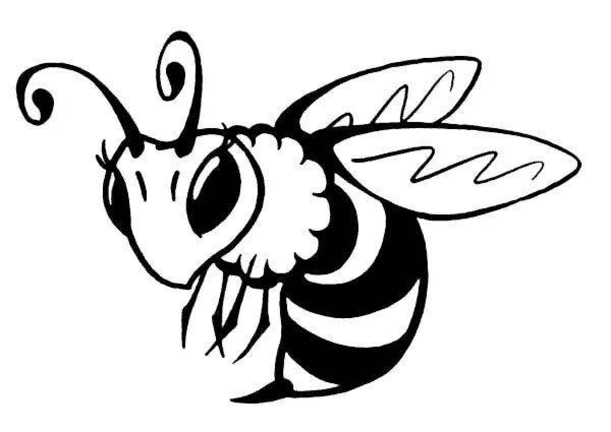 Glitter wasp coloring book for kids