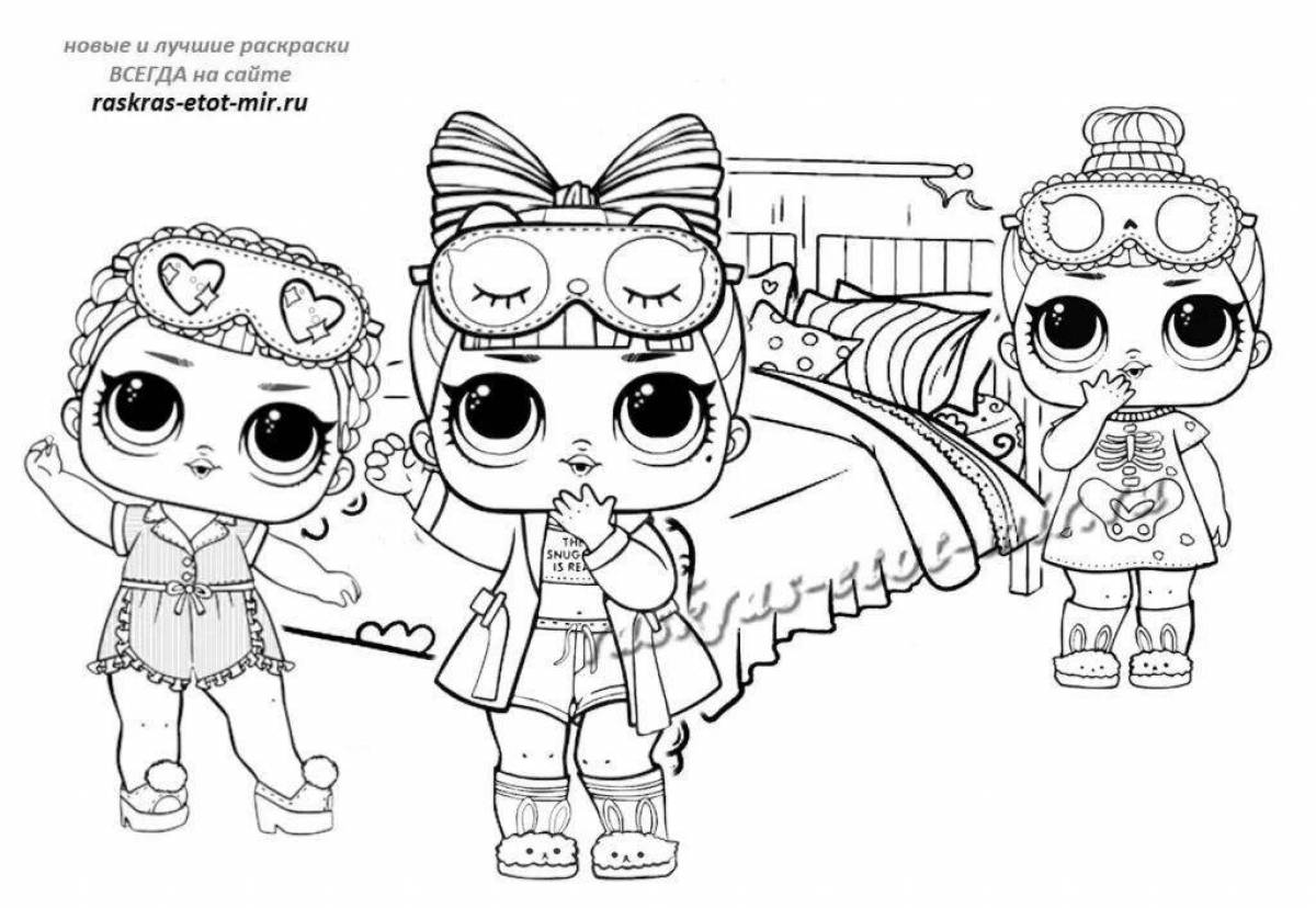 Exquisite lol house doll coloring book