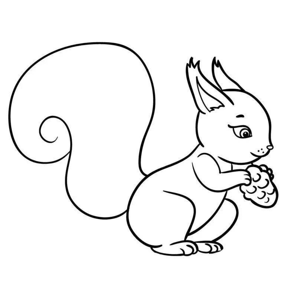 Incredible squirrel coloring book for kids