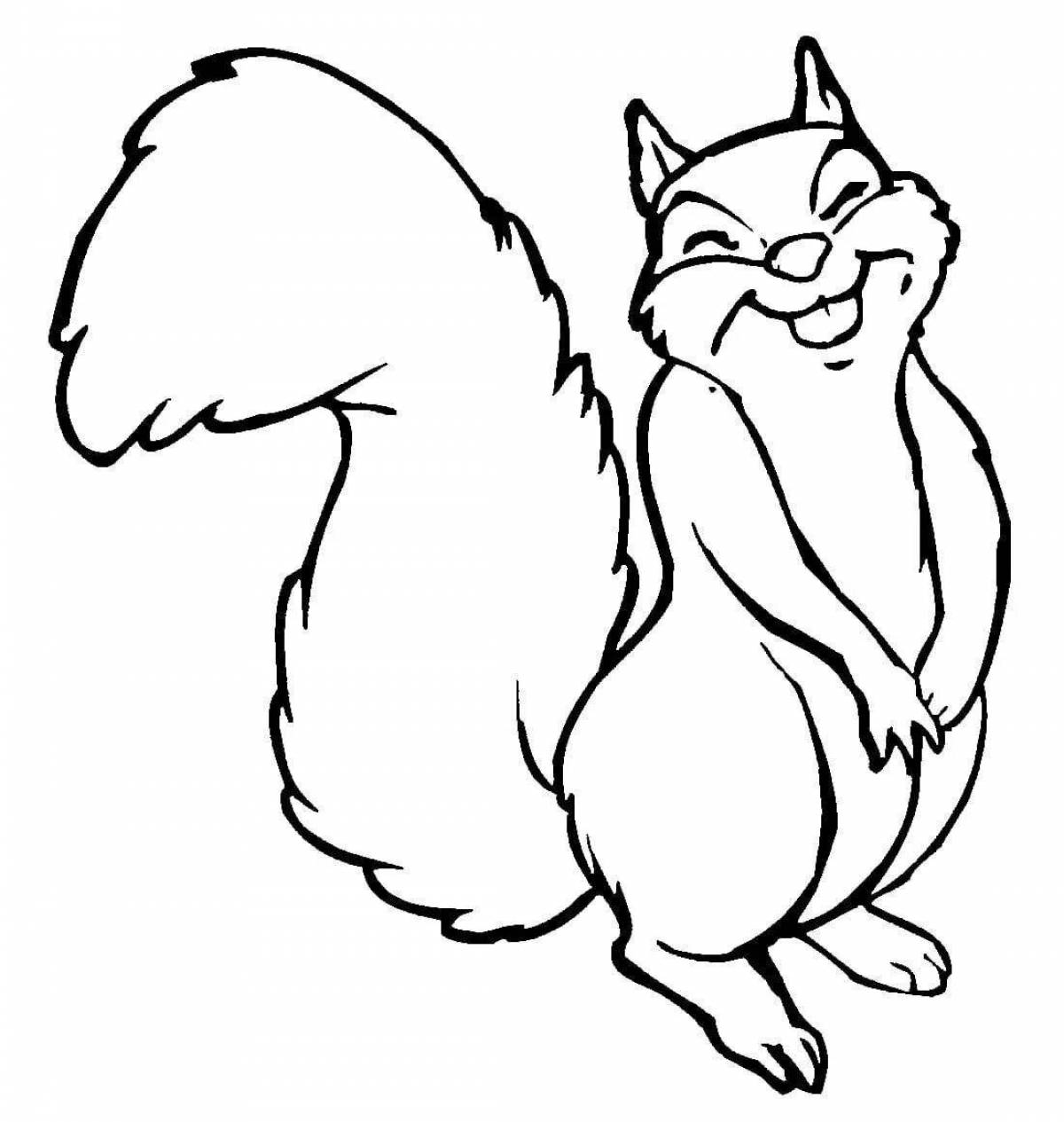Witty squirrel coloring book